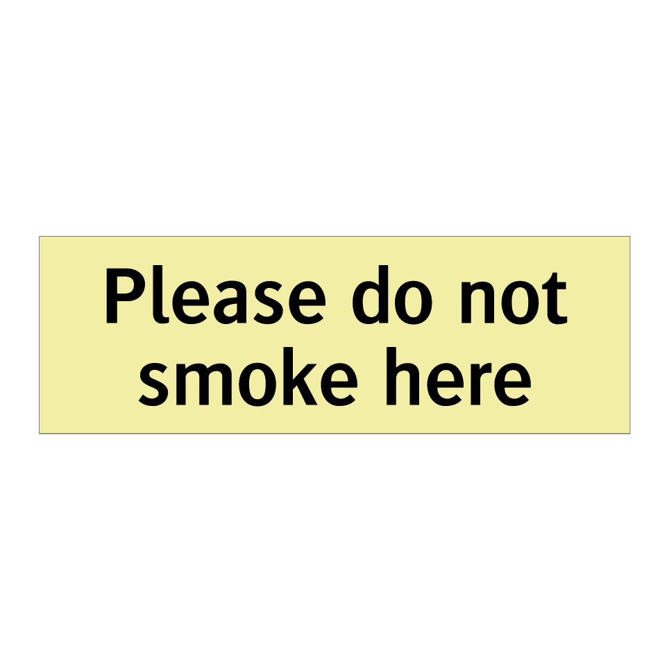 Please do not smoke here