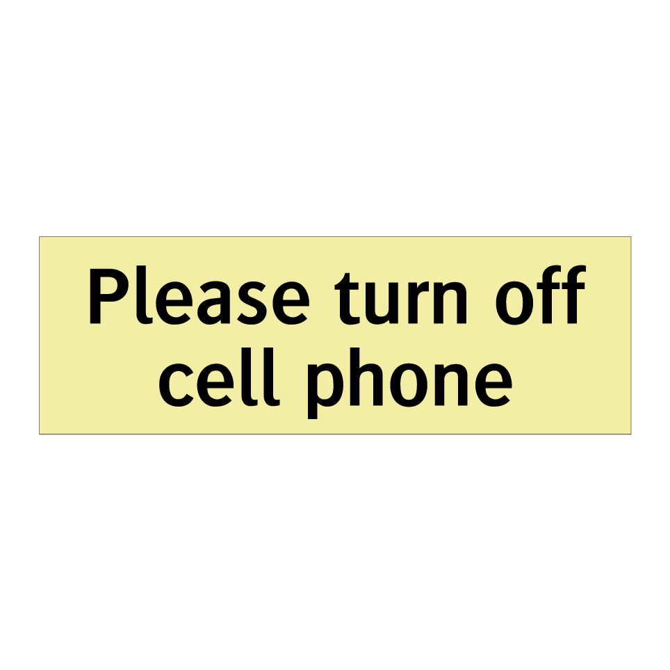 Please turn off cell phone
