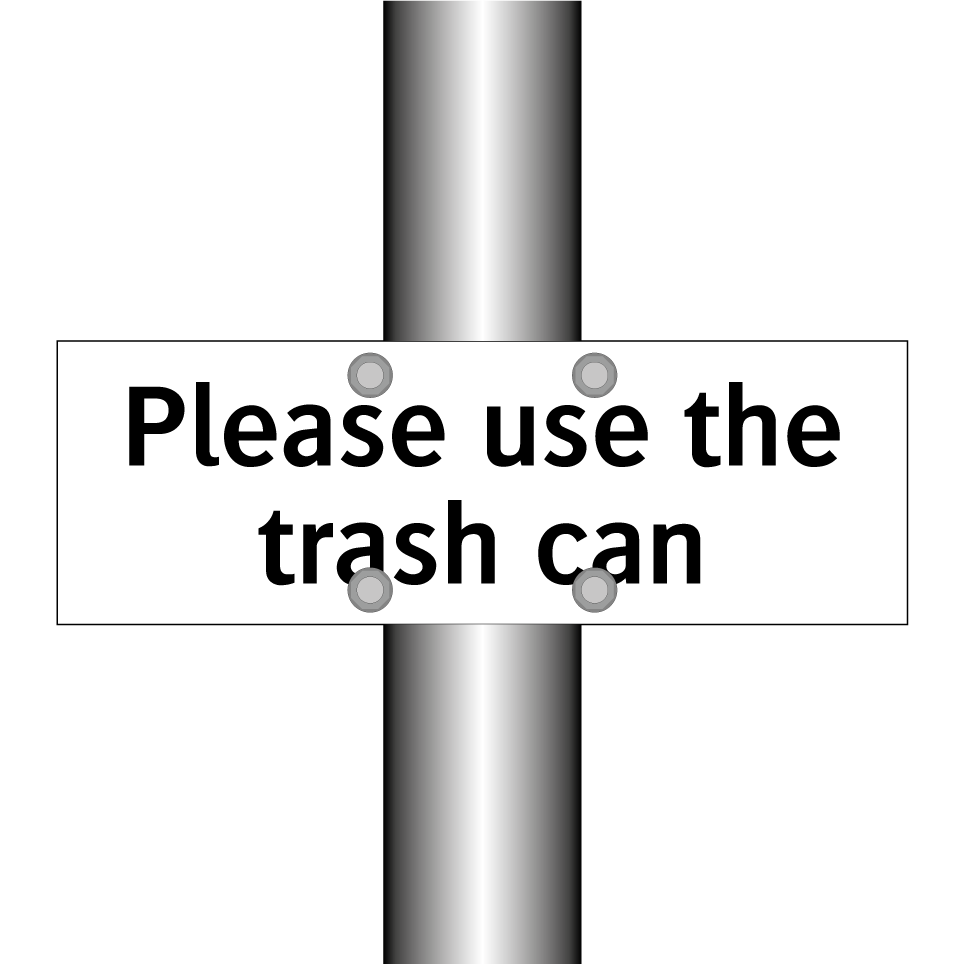 Please use the trash can
