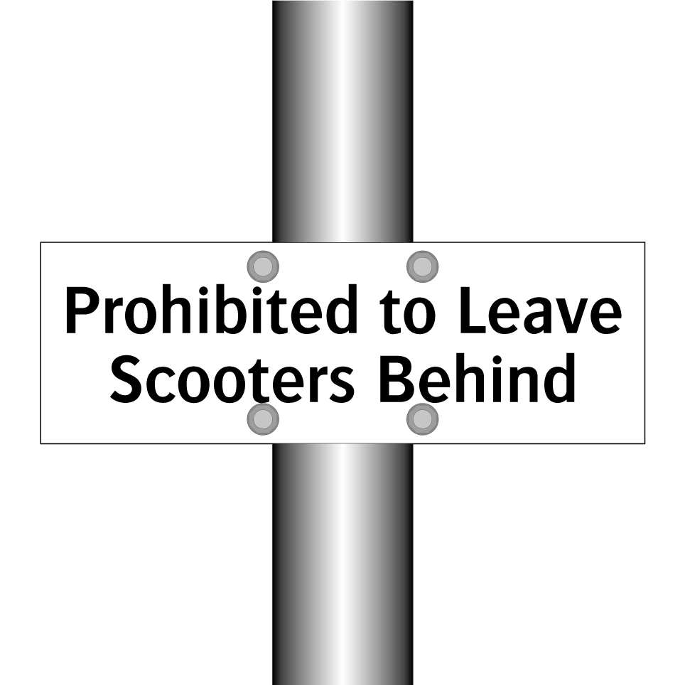 Prohibited to Leave Scooters Behind