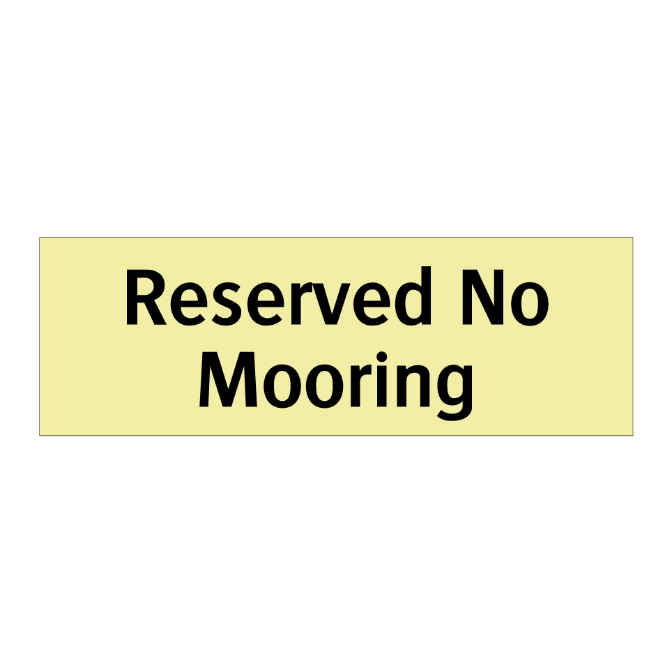 Reserved No Mooring