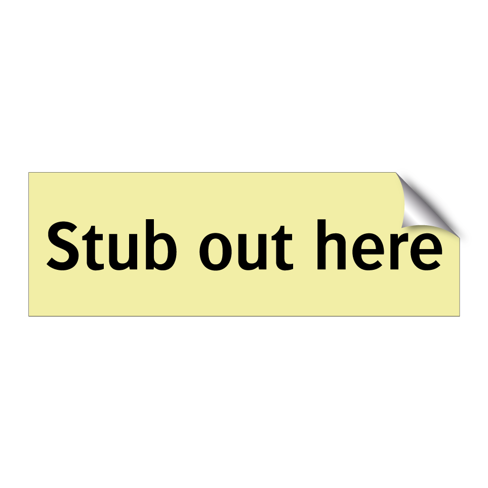 Stub out here