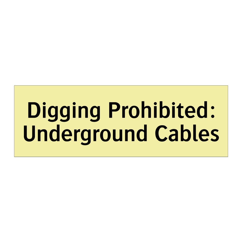 Digging Prohibited: Underground Cables