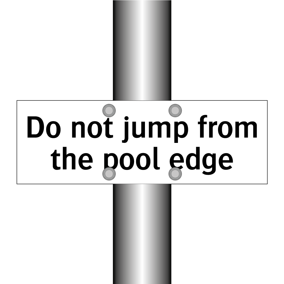 Do not jump from the pool edge