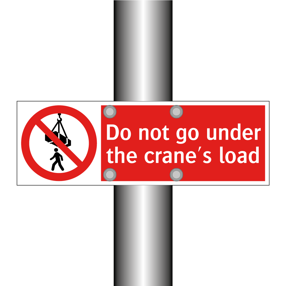 Do not go under the crane's load