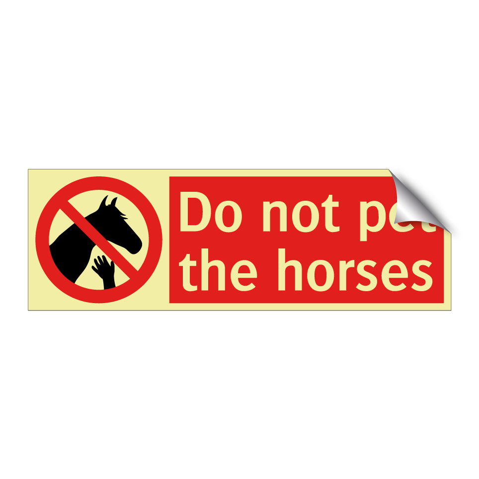 Do not pet the horses