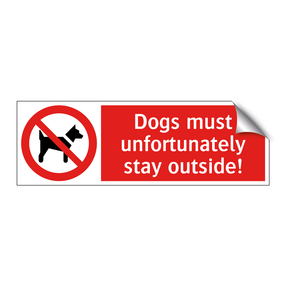Dogs must unfortunately stay outside!