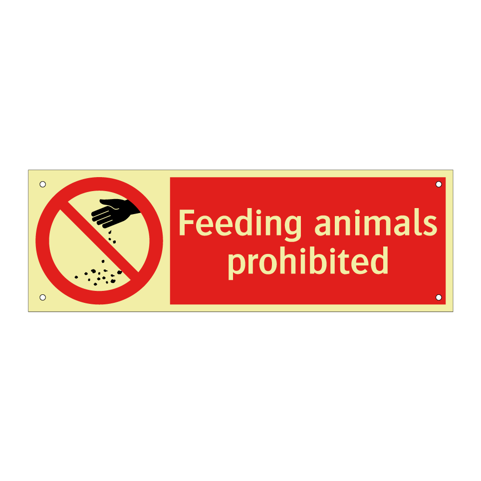 Feeding animals prohibited
