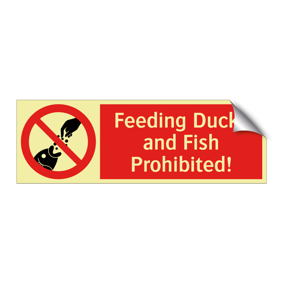 Feeding Ducks and Fish Prohibited!