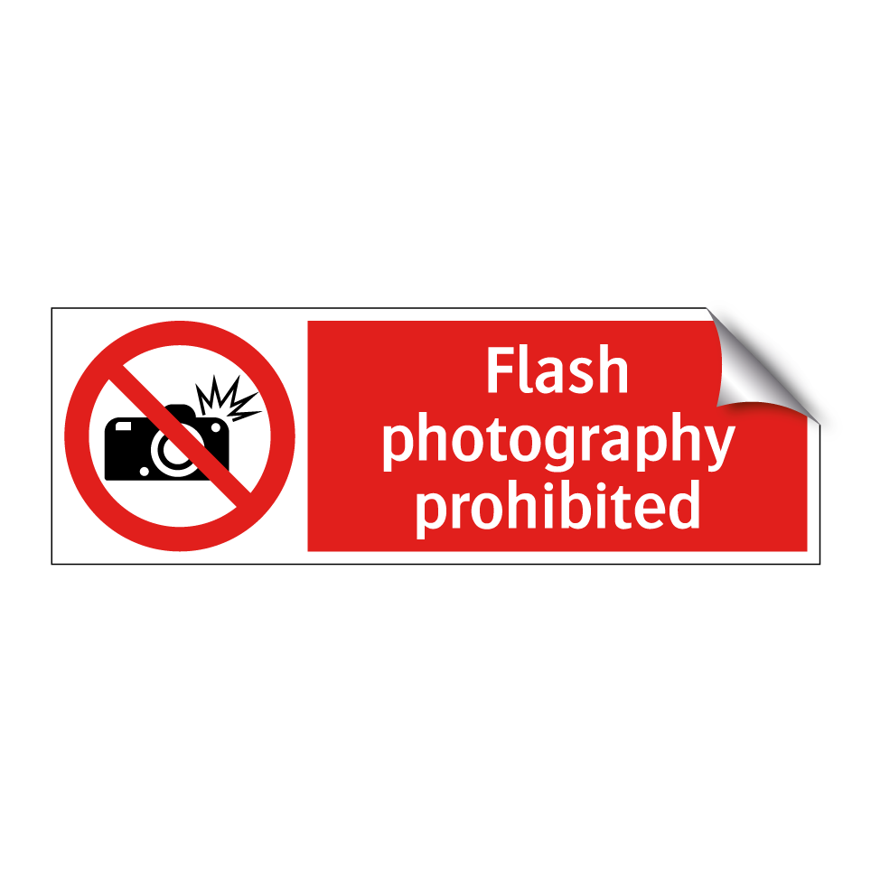 Flash photography prohibited