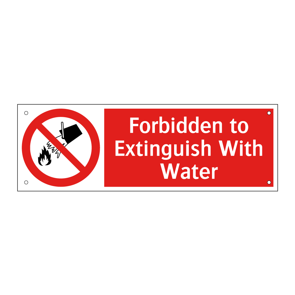Forbidden to Extinguish With Water