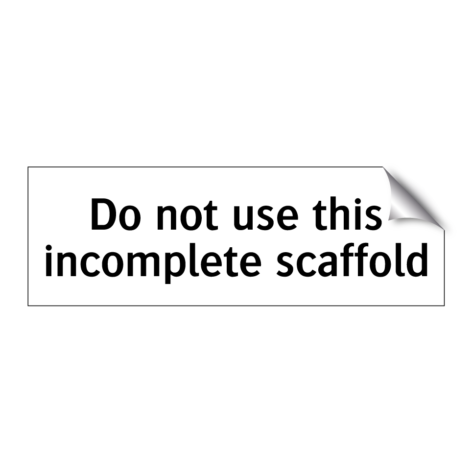 Do not use this incomplete scaffold