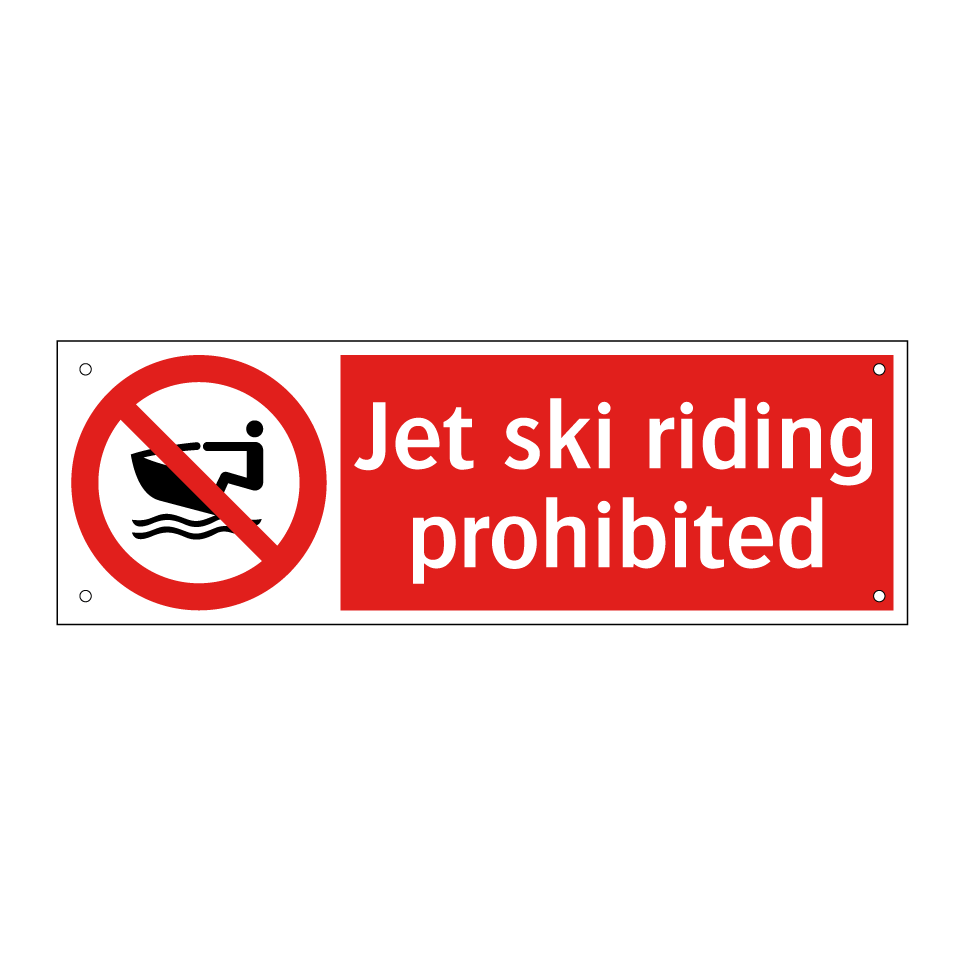 Jet ski riding prohibited