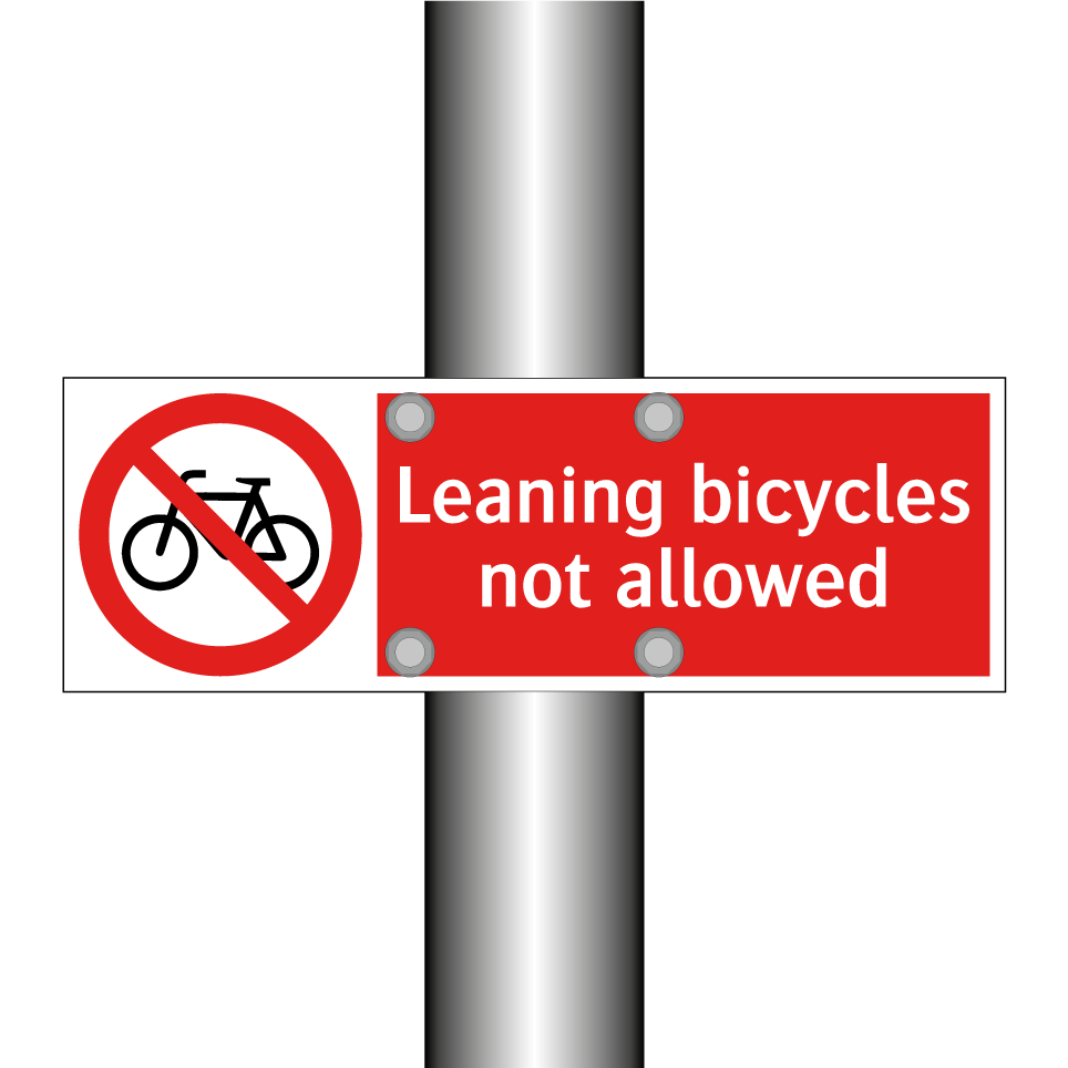 Leaning bicycles not allowed