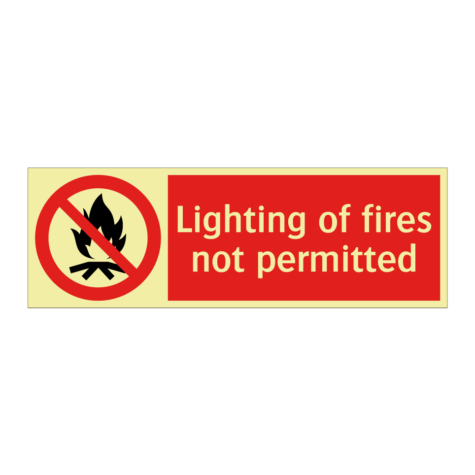 Lighting of fires not permitted