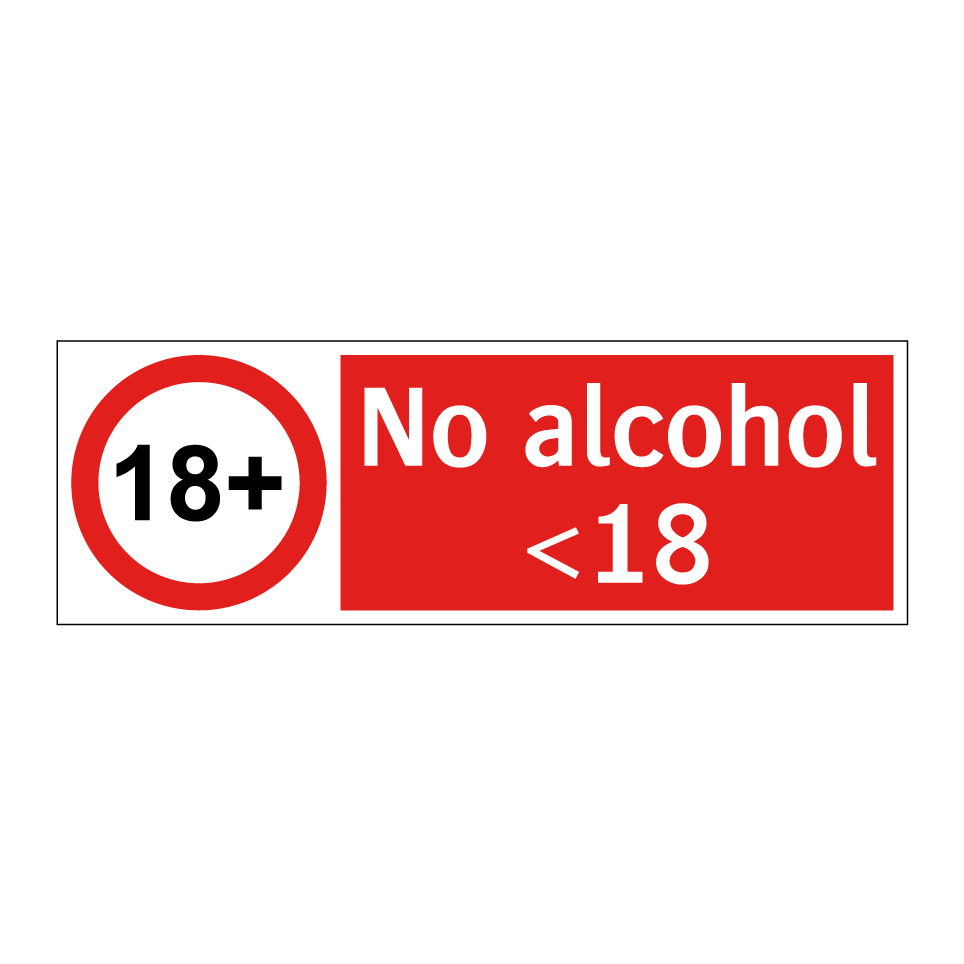 No alcohol <18
