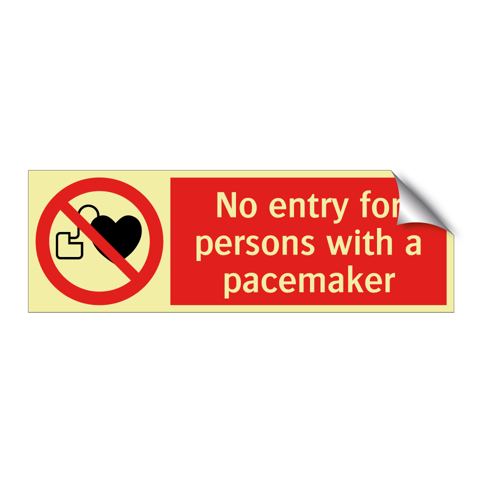 No entry for persons with a pacemaker