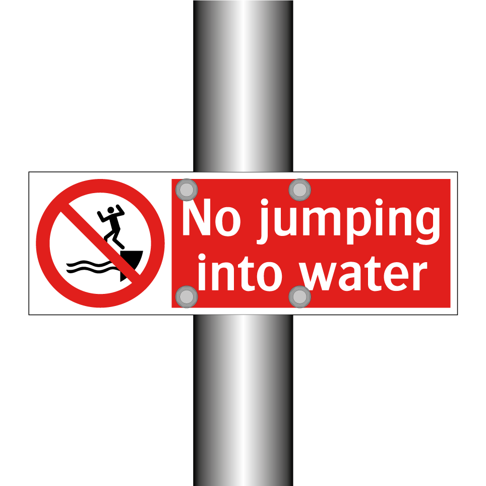 No jumping into water