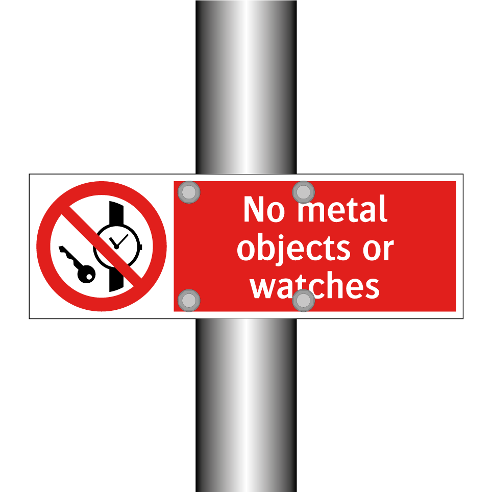 No metal objects or watches