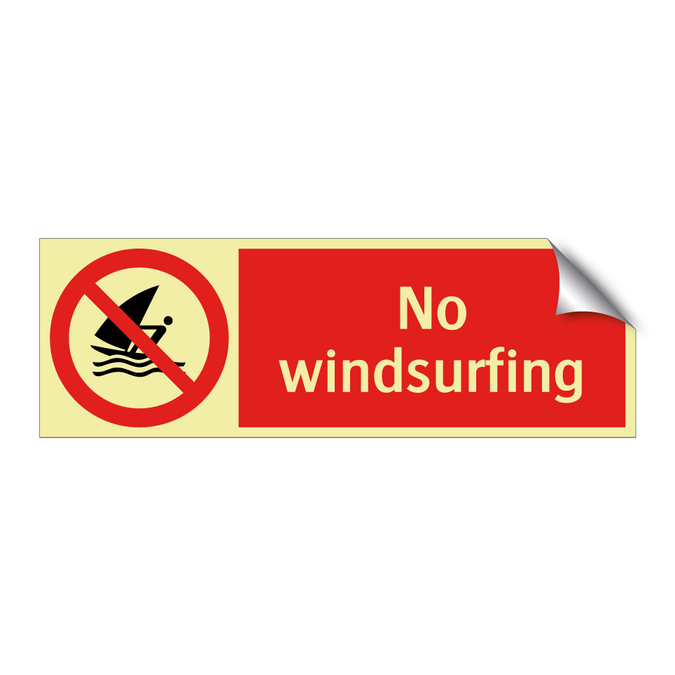 No windsurfing