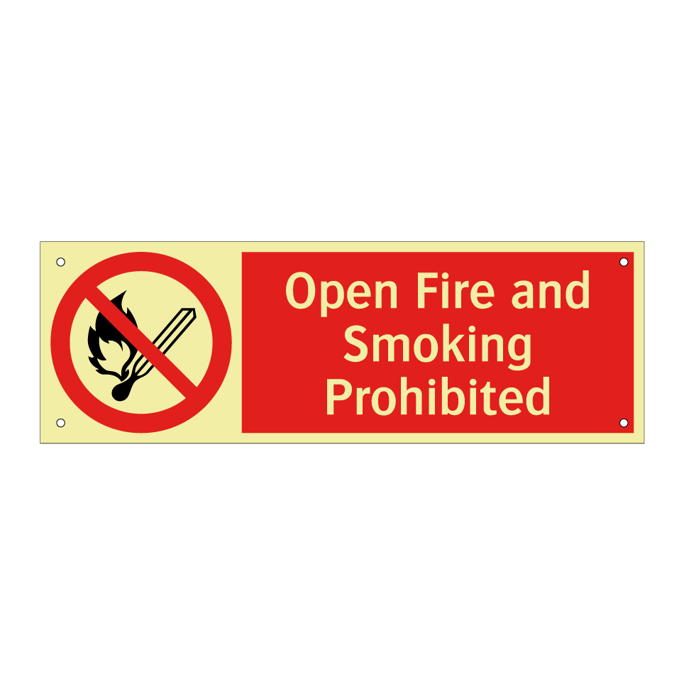 Open Fire and Smoking Prohibited