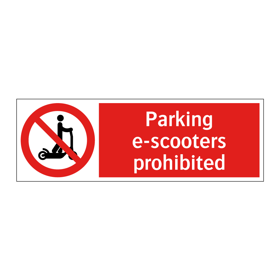 Parking e-scooters prohibited
