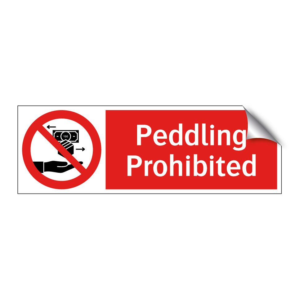 Peddling Prohibited