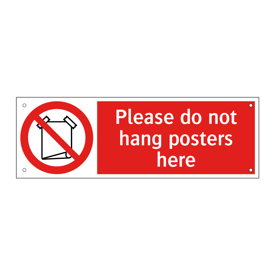 Please do not hang posters here