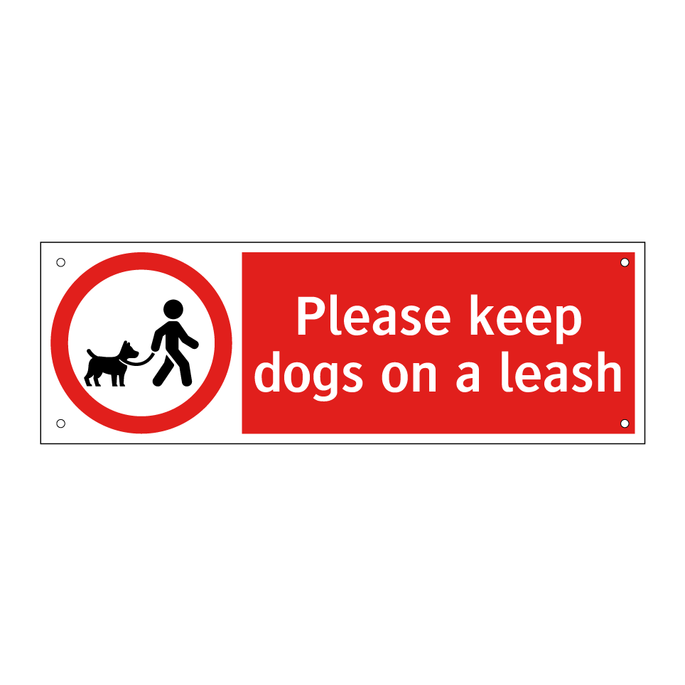 Please keep dogs on a leash