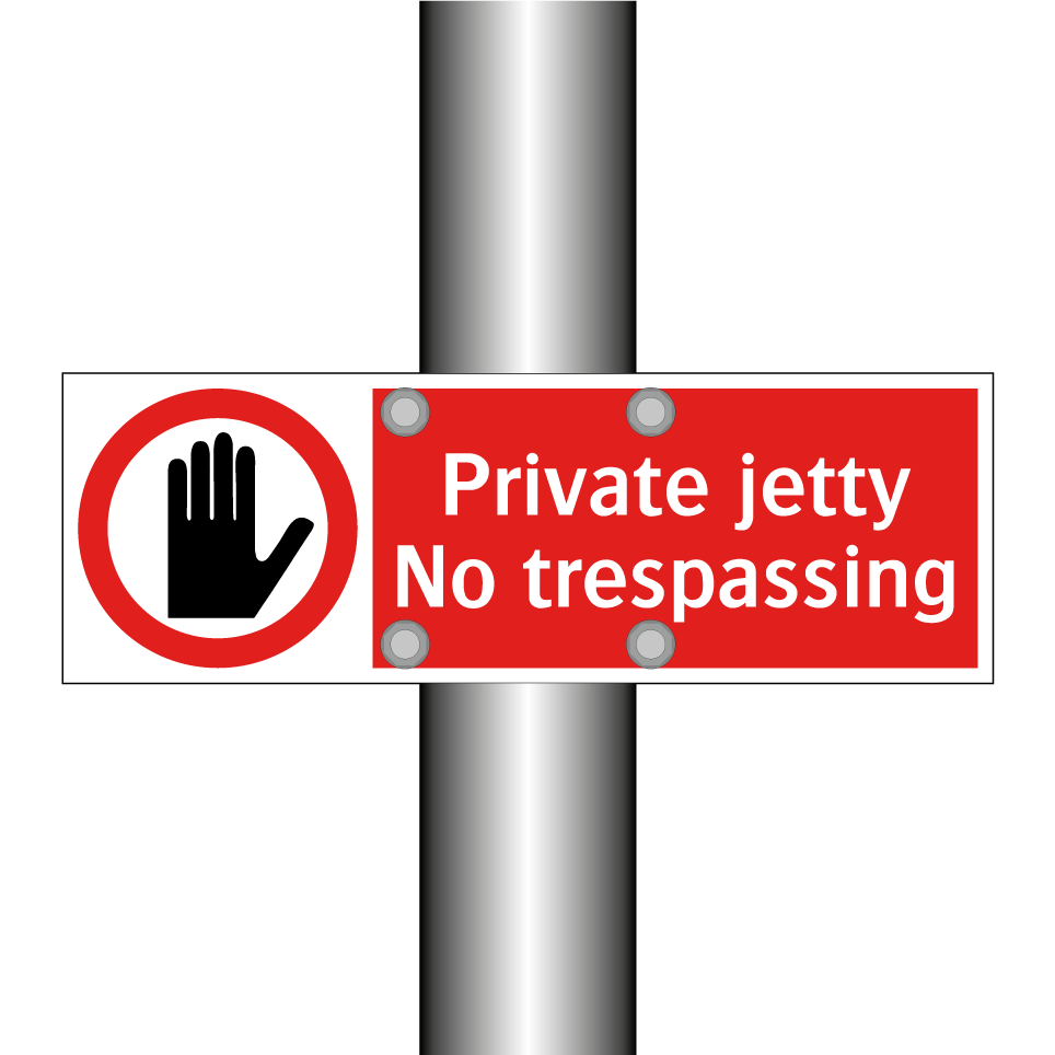 Private jetty No trespassing