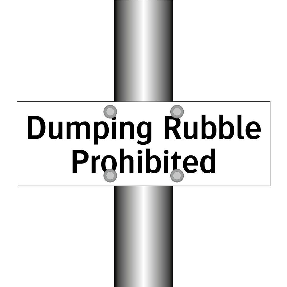 Dumping Rubble Prohibited