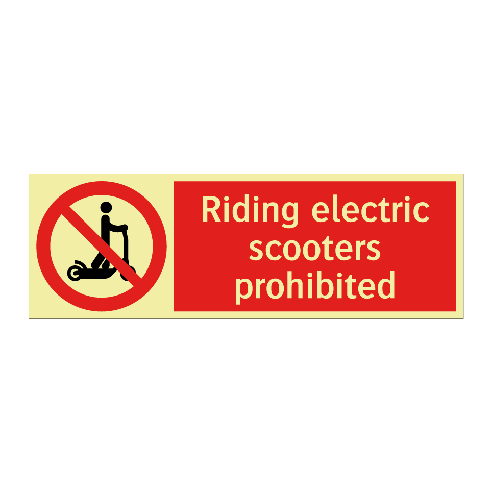 Riding electric scooters prohibited