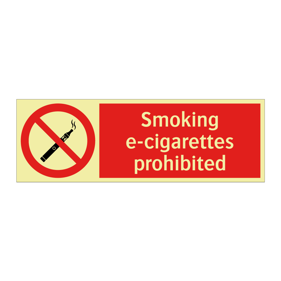 Smoking e-cigarettes prohibited
