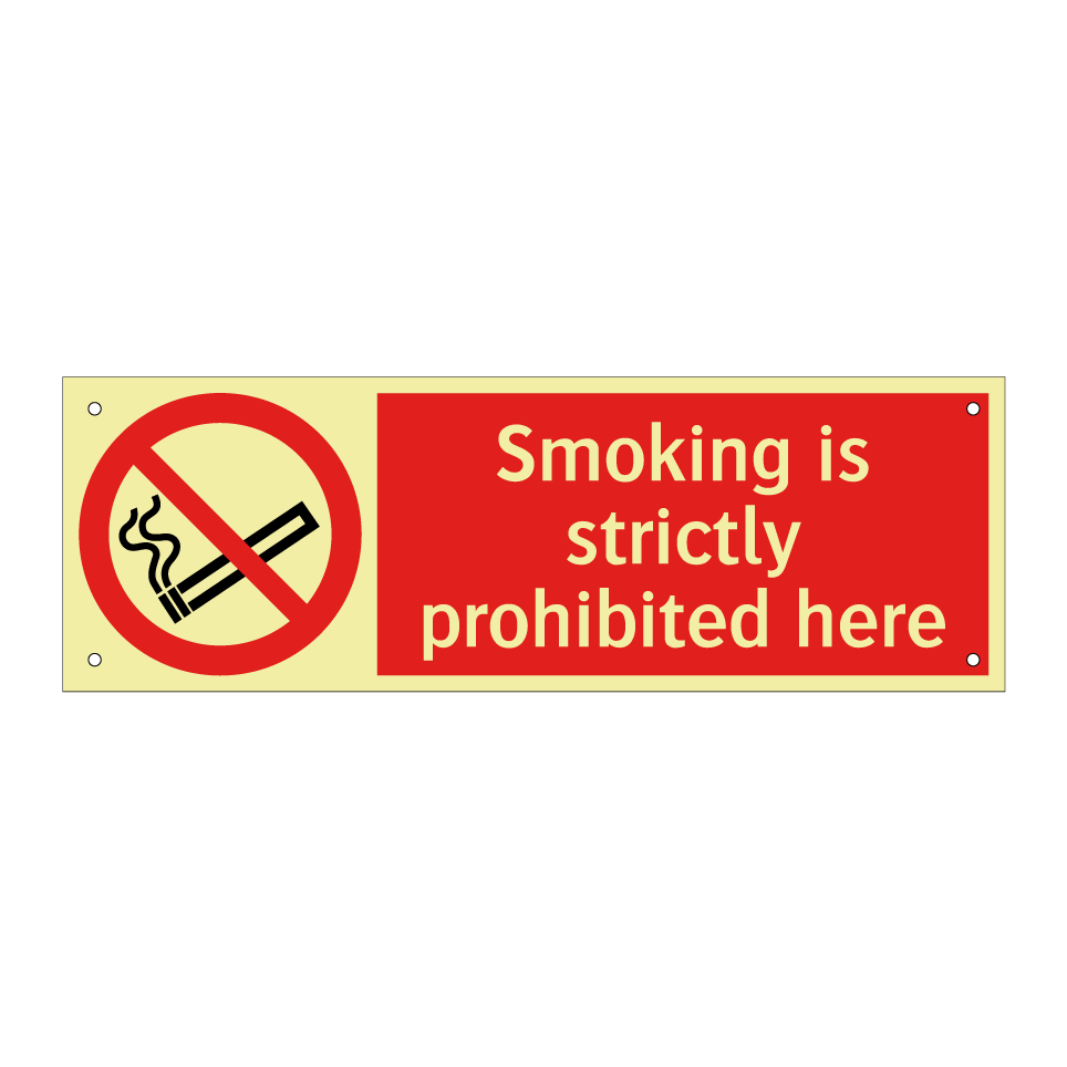 Smoking is strictly prohibited here