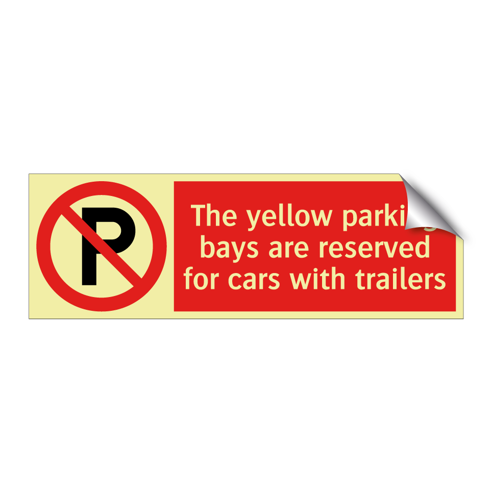 The yellow parking bays are reserved for cars with trailers