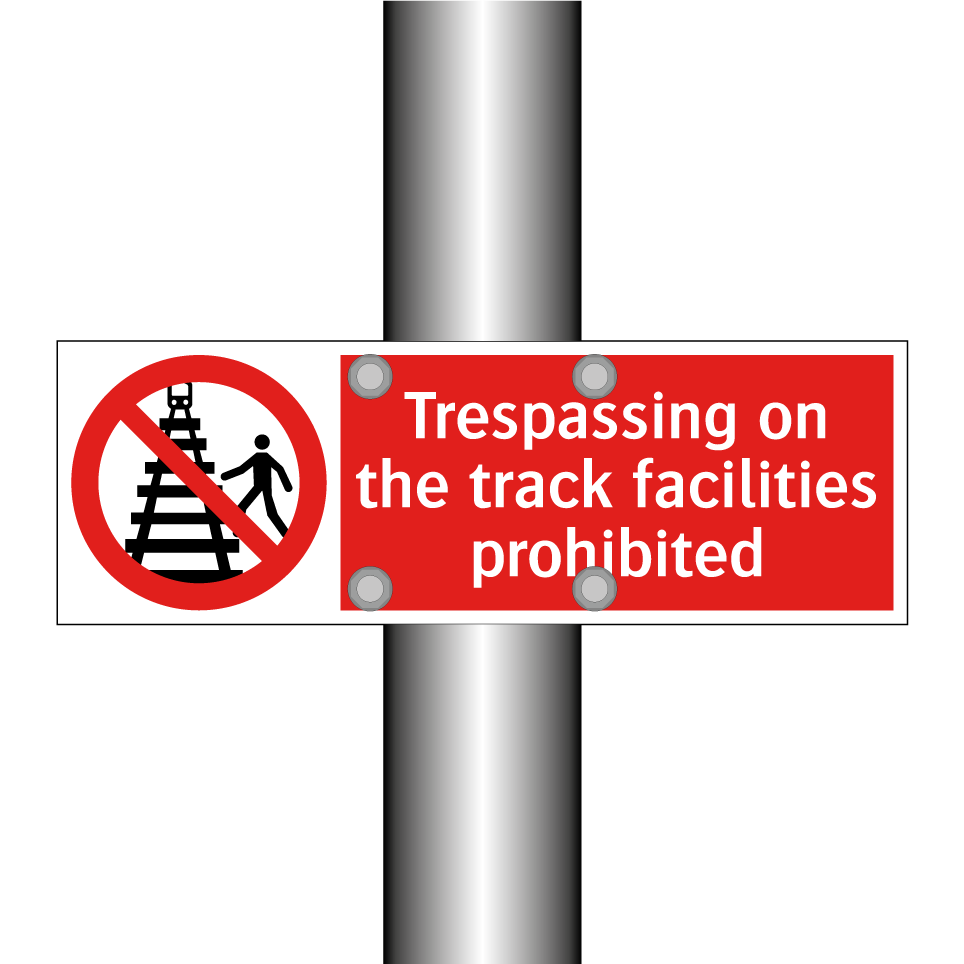 Trespassing on the track facilities prohibited