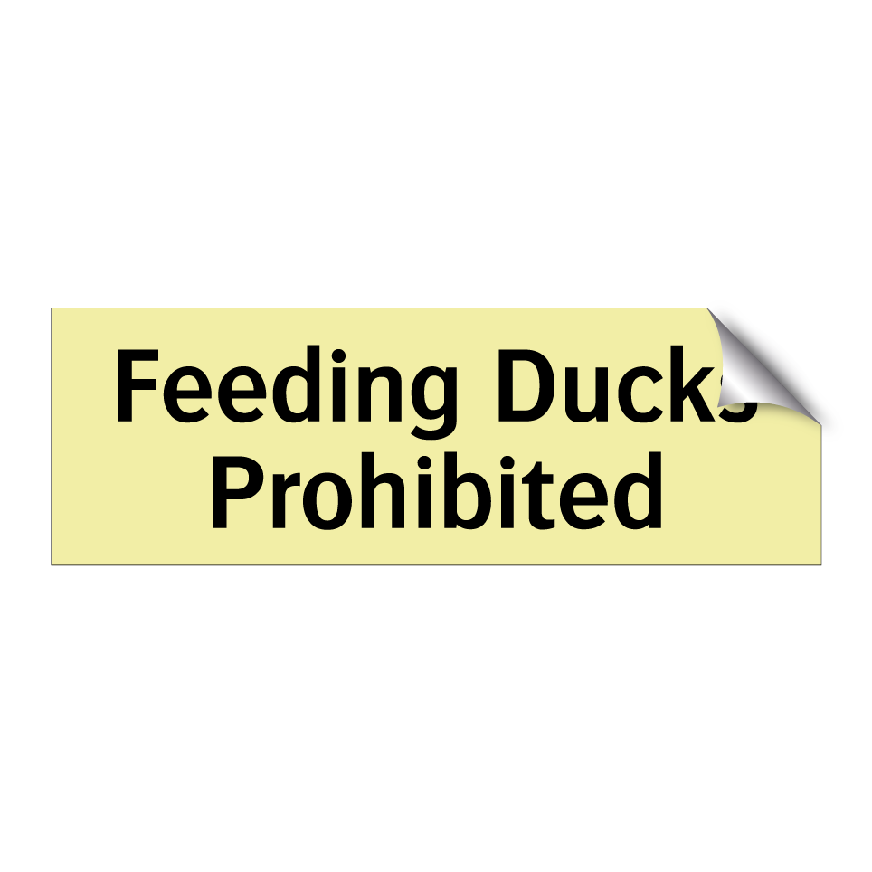 Feeding Ducks Prohibited