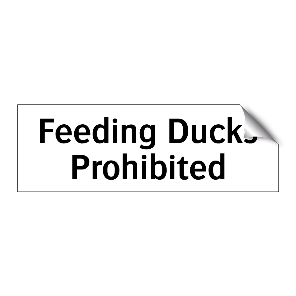 Feeding Ducks Prohibited