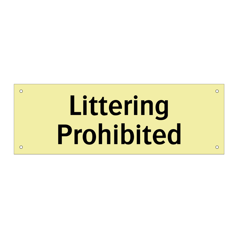 Littering Prohibited