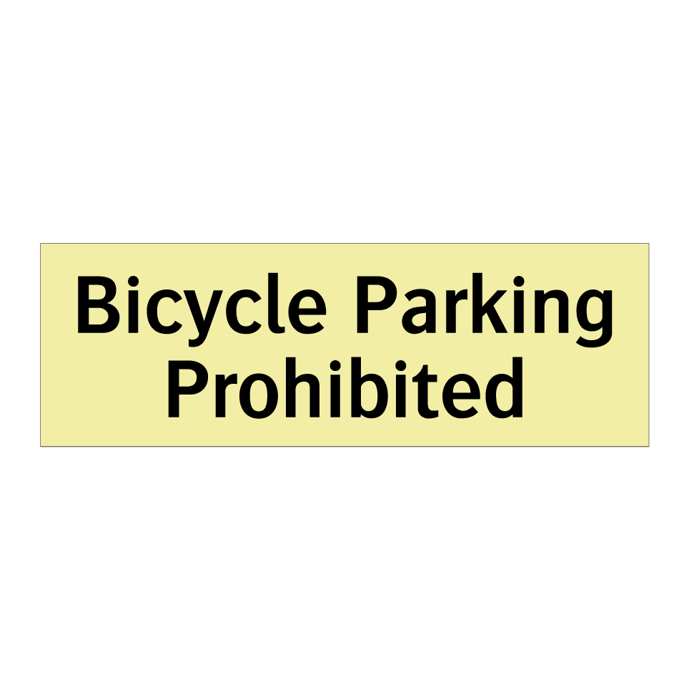 Bicycle Parking Prohibited