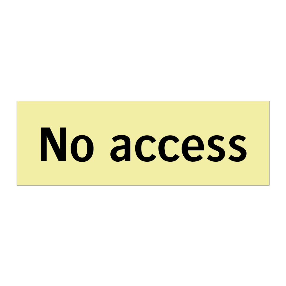 No access