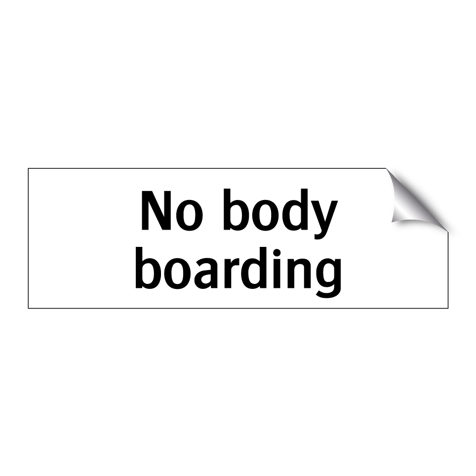 No body boarding