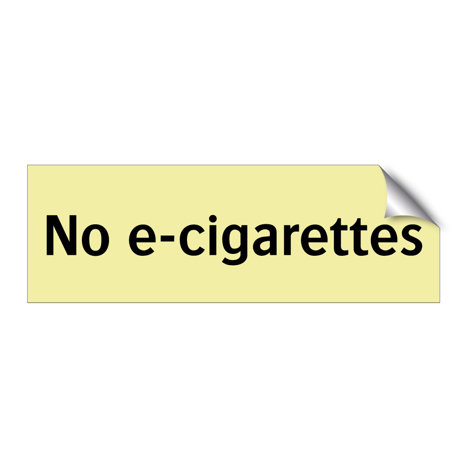 No e-cigarettes