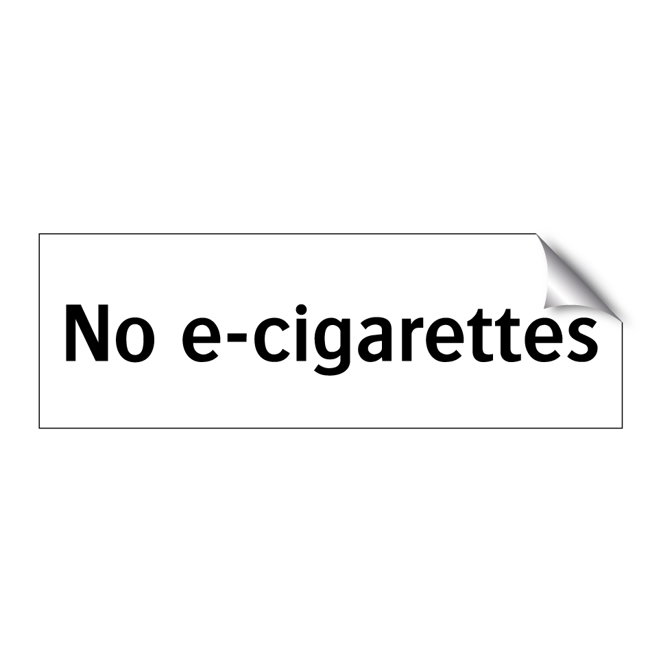 No e-cigarettes