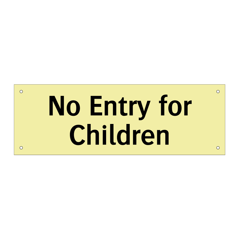 No Entry for Children