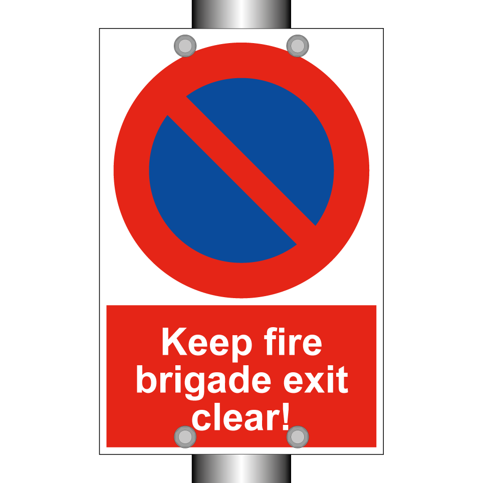 Keep fire brigade exit clear!