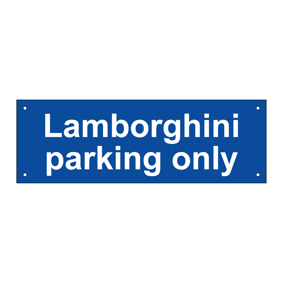 Lamborghini parking only