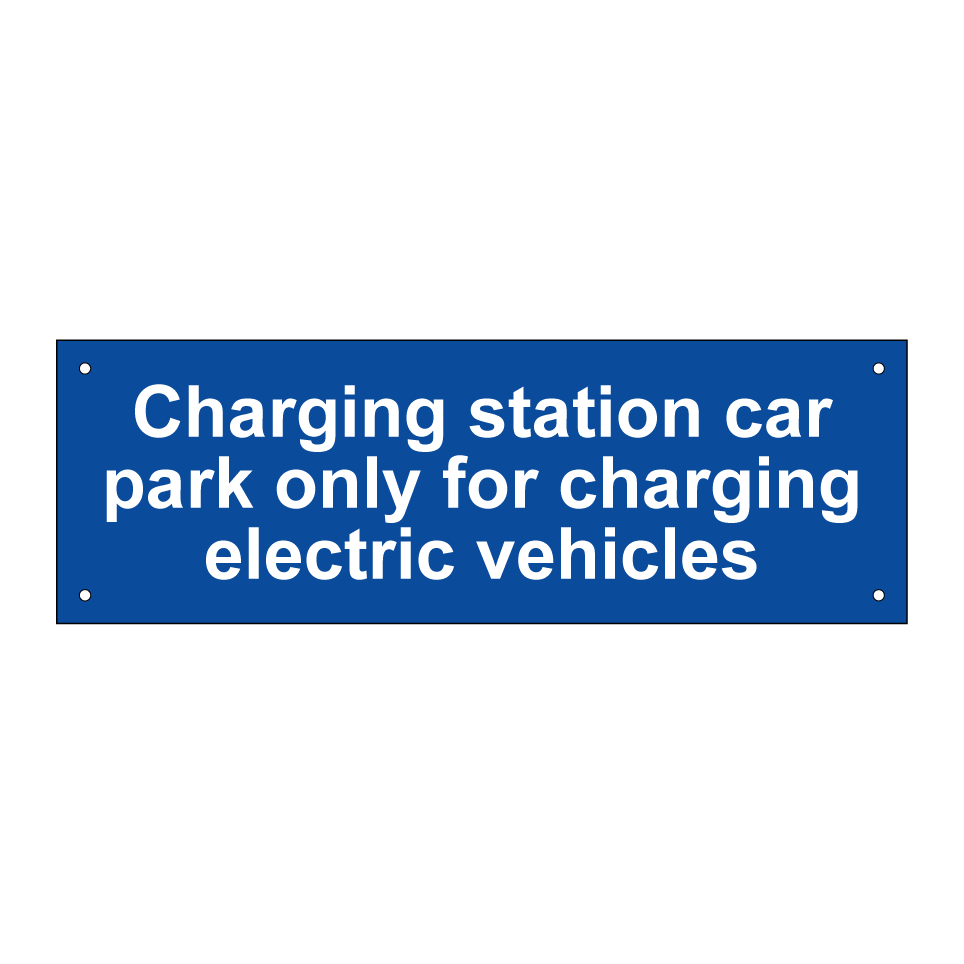 Charging station car park only for charging electric vehicles