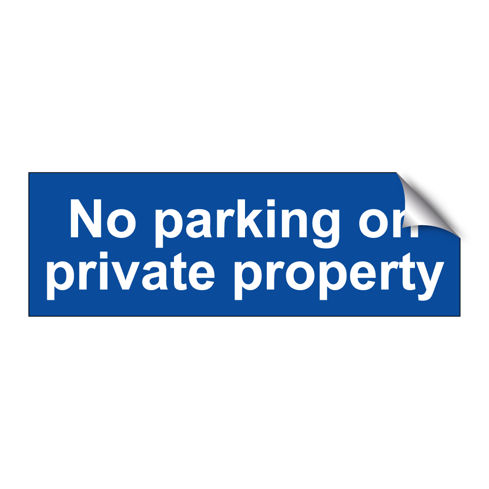 No parking on private property