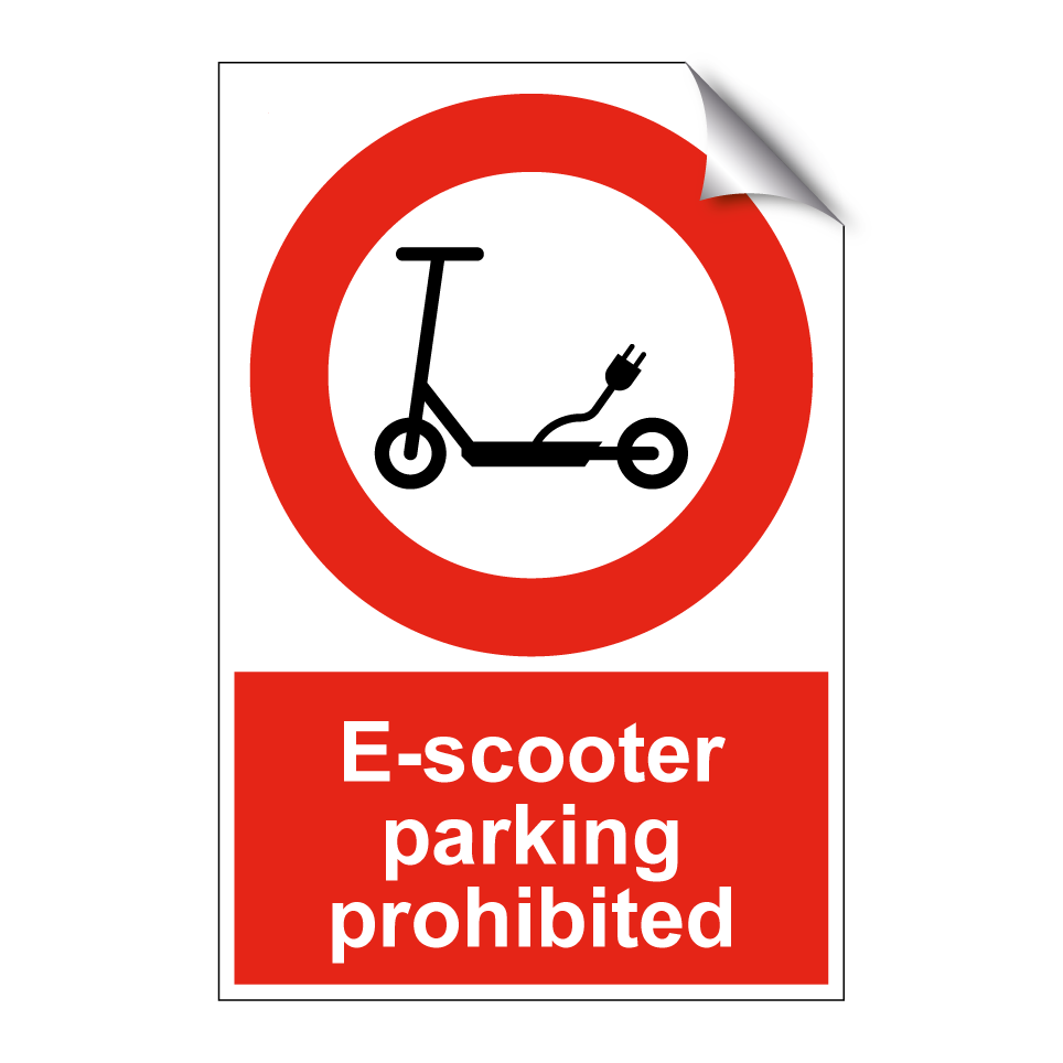 E-scooter parking prohibited